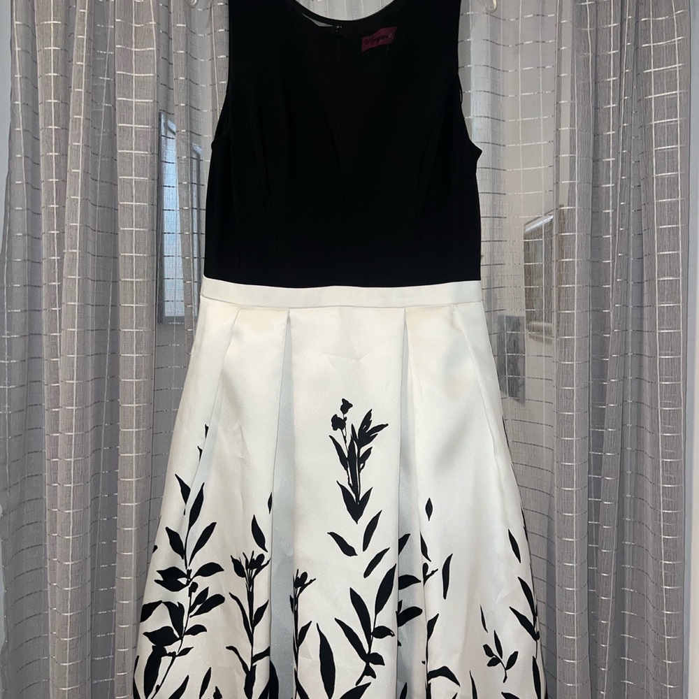 Elegant Black and White maxi Dress